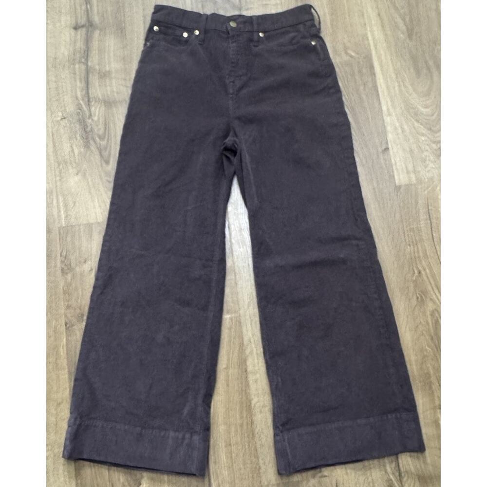 J.Crew Womens Pants Brown Size 29 Petite Wide Leg Corduroy High Rise Trouser